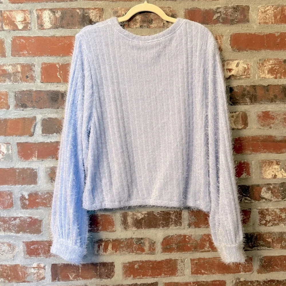 Altar'd State Soft Lilac Crew Neck Sweater - Picture 2 of 6